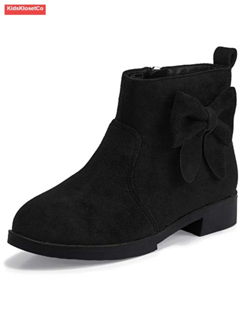 Girls Ankle Boots Bowknot Dress Booties Side Zipper